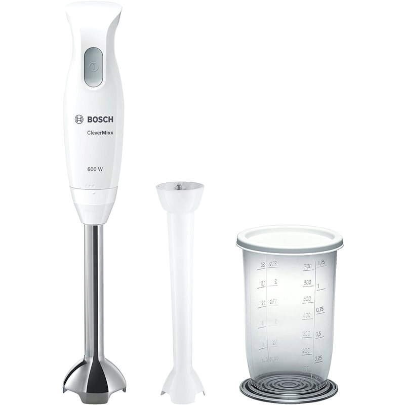 Blender de mana MSM26130 CleverMixx 600W, alb, plastic, 4 accesorii