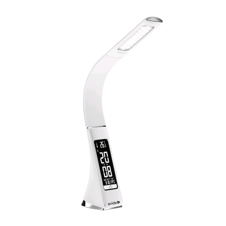 Avide LED asztali lámpa üzleti bőrhatású naptár fehér (ABLDL-BLC-6W-WH) (ABLDL-BLC-6W-WH)