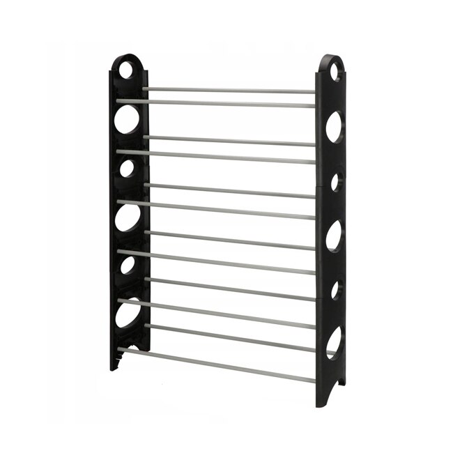 Suport pentru incaltaminte cu 6 rafturi, capacitate 12kg, 64x92 cm, negru/gri