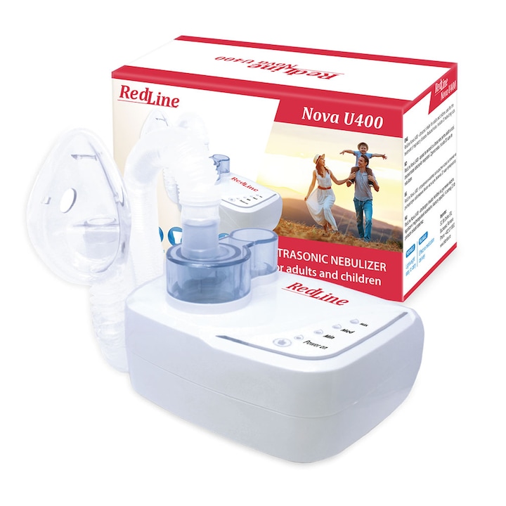 Ултразвуков инхалатор RedLine Nova U400, 3 режима на пулверизиране, за възрастни и деца