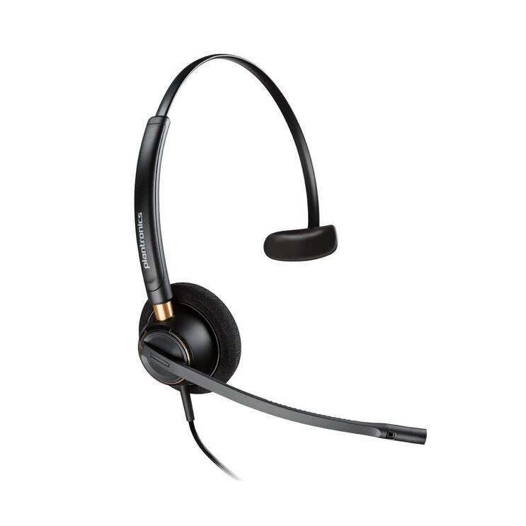 Casti Plantronics HW515 203442-01, Cu fir, 52g, 118 dB, Negru