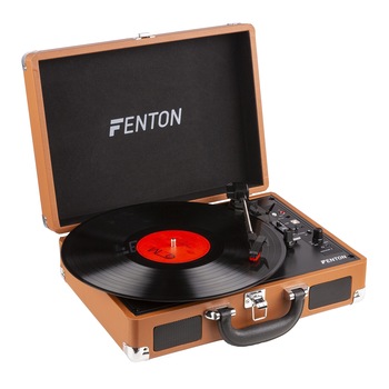 Pick-up cu Bluetooth si USB, finisaj lemn, maro, Fenton RP115F Pick-up cu Bluetooth si USB, finisaj lemn, maro, Fenton RP115F