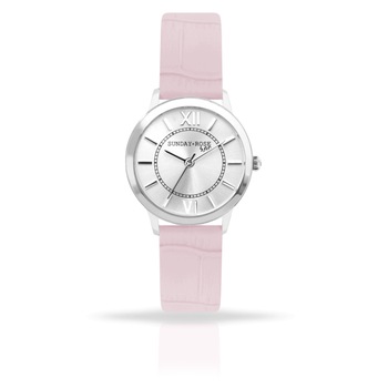 Ceas de dama JVD Sunday Rose Darling Sweet Pink, Curea din Piele, Roz Pal Ceas de dama JVD Sunday Rose Darling Sweet Pink, Curea din Piele, Roz Pal