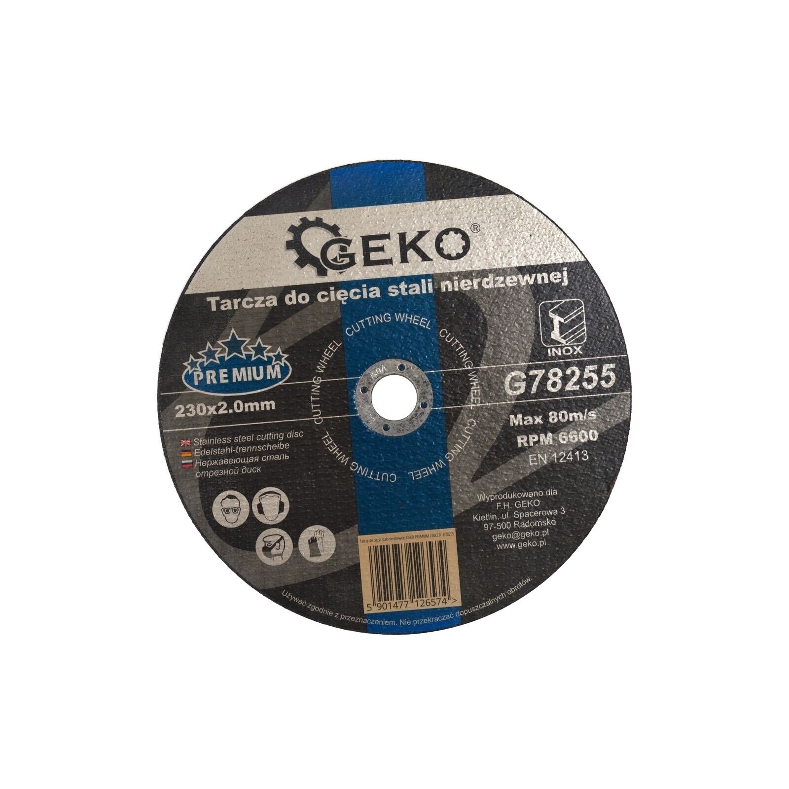 Disc pentru taierea otelului, GEKO PREMIUM 230mm, G78255