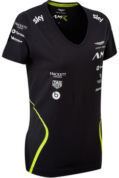 Tricou de dama Aston Martin Racing, Bumbac, Bleumarin/Galben, XL Tricou de dama Aston Martin Racing, Bumbac, Bleumarin/Galben, XL