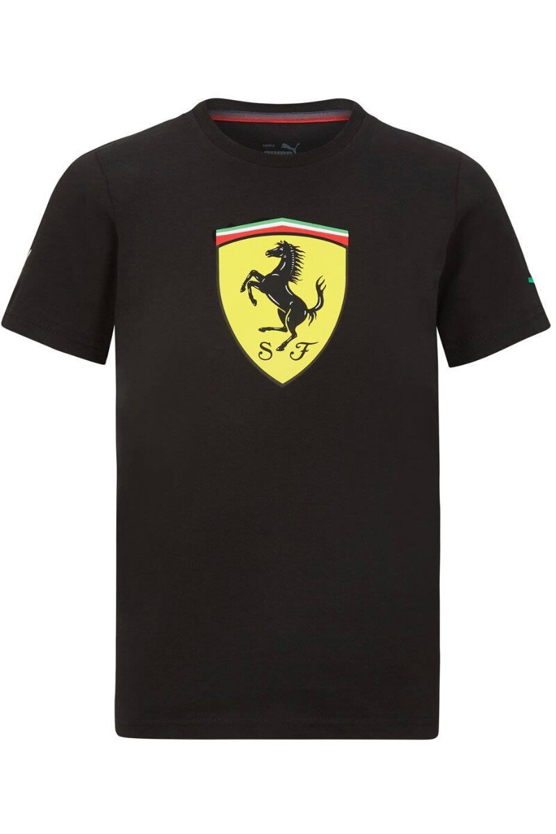 Tricou Puma Ferrari F1 Large Scudetto 2021 negru, M, 100% bumbac