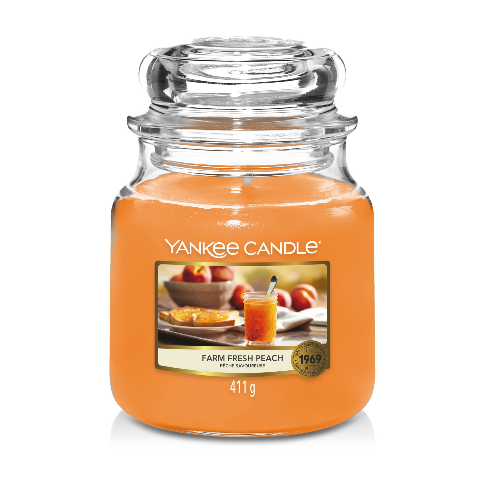 Lumanare Parfumata Borcan Mediu Farm Fresh Peach, Yankee Candle