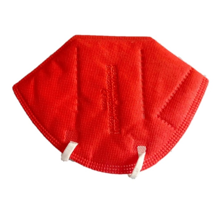 Masca de protectie calitate premium ambalate individual, standard FFP2/KN95 din 5 straturi, BFE>95, culoare Rosie