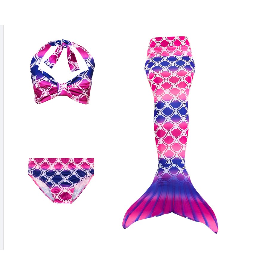 Set costum de baie Sirena, Roz/Albastru