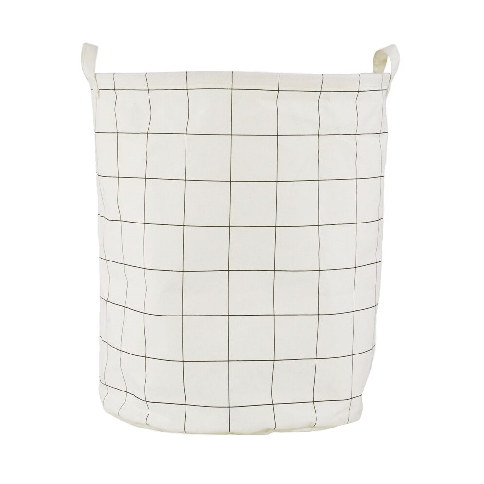 Cos Depozitare House Doctor Cu Patratele Alb 50x 40cm