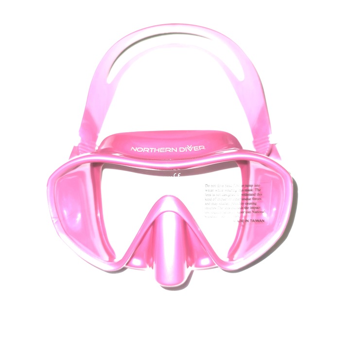 Masca scufundari si snorkeling silicon, Northern Diver Brava Mask, roz
