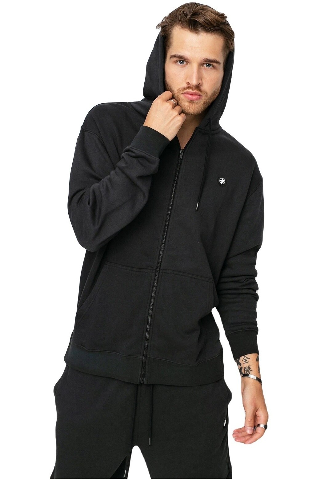 Hanorac DC Shoes Riot Zip Up, Negru