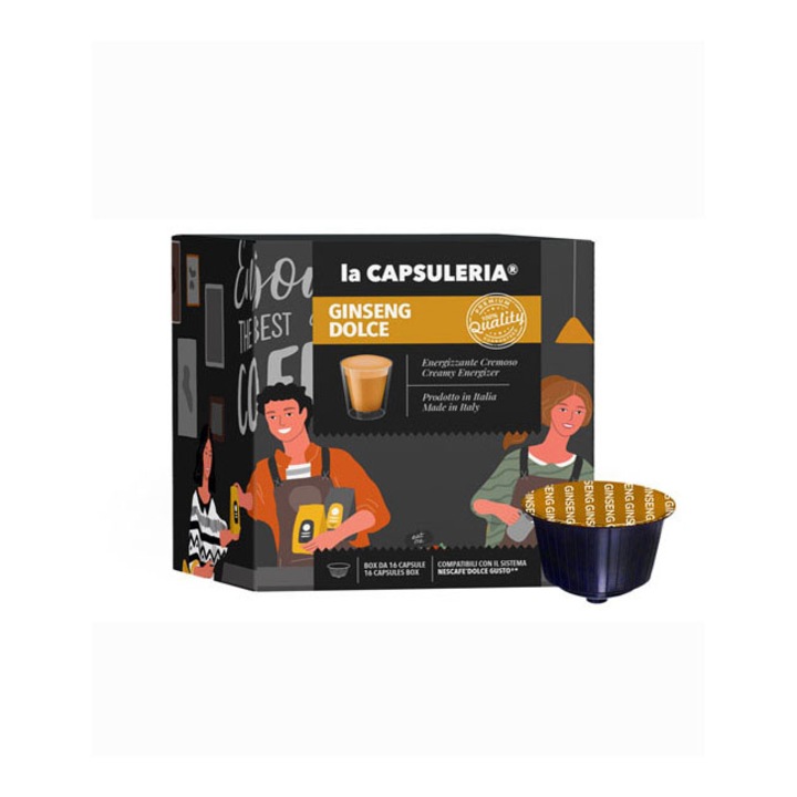La Capsuleria Ginseng Dolce kapszula készlet, Nescafe Dolce Gusto kompatibilis, 16 db