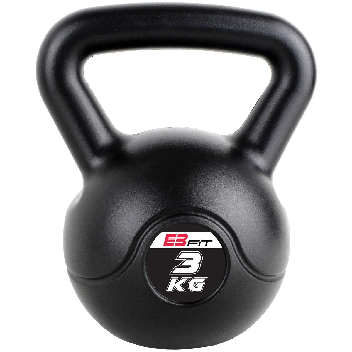 Gantera kettlebell compozit, Eb Fit, 3 Kg, negru