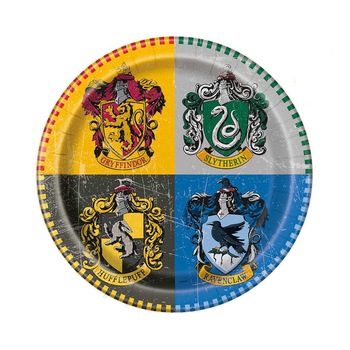 Set 8 Farfurii Harry Potter, Multicolor, 23 cm Set 8 Farfurii Harry Potter, Multicolor, 23 cm