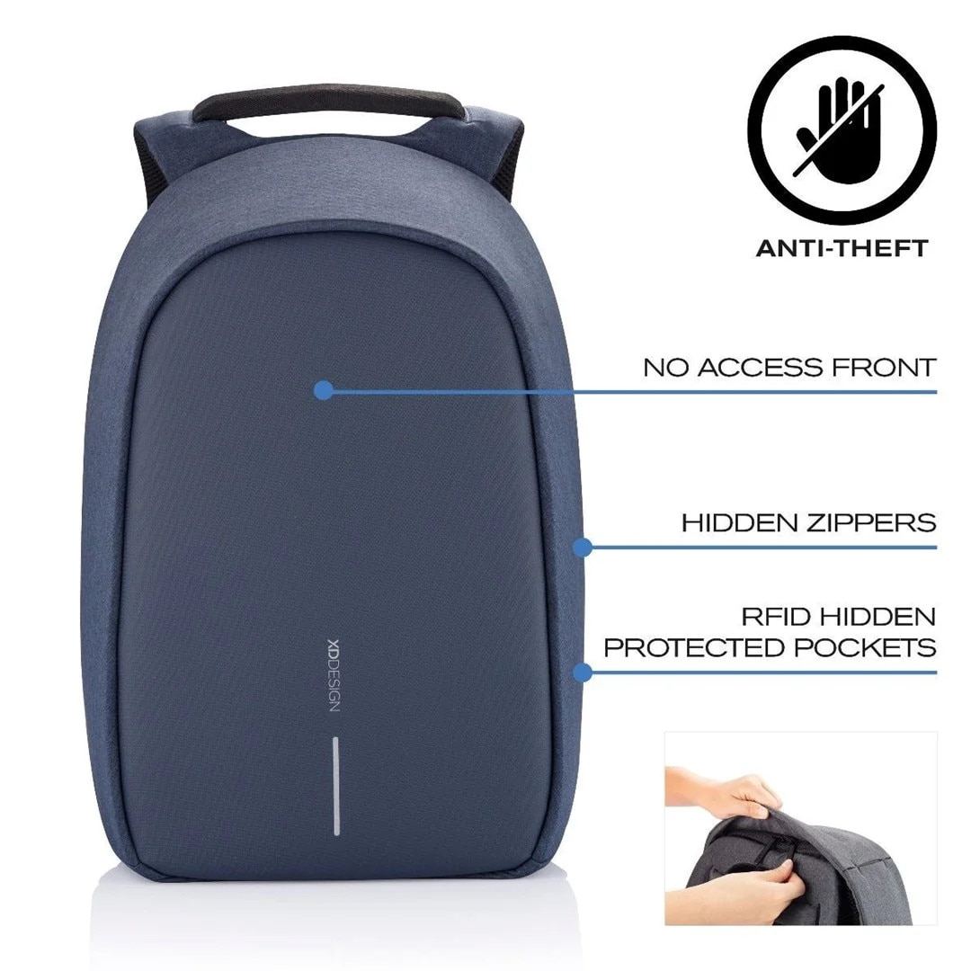 Rucsac Antifurt, Bobby Hero XL, Albastru navy, 20L, pentru laptop cu diagonala 17 inch