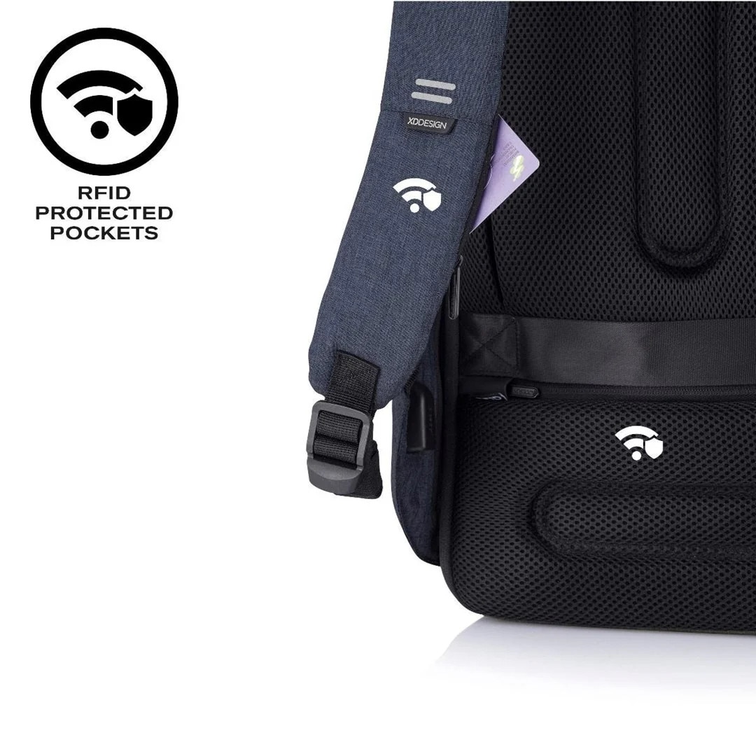 Rucsac Antifurt, Bobby Hero XL, Albastru navy, 20L, pentru laptop cu diagonala 17 inch