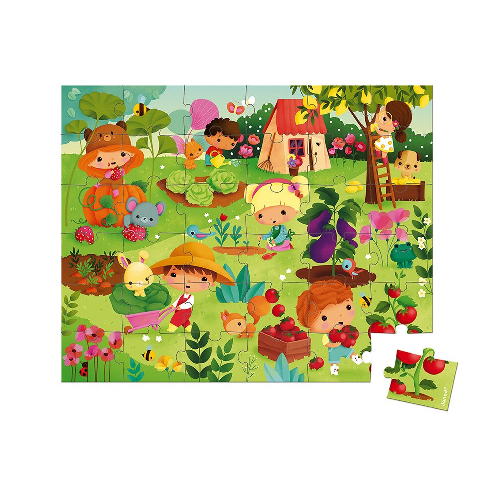 Puzzle gradina, Janod, 36 piese, 4 ani+