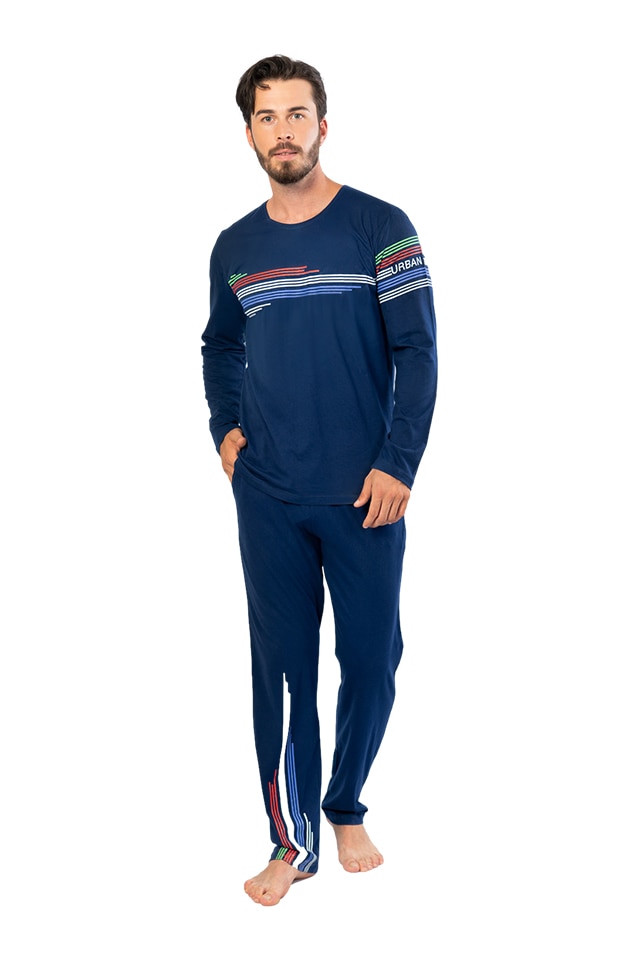 Pijamale barbati Gazzaz by Vienetta, model Multiple Colored Moon