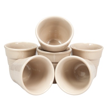 Set 6 pahare cu model , Cesiro, 90 ml, Crem Luminos Set 6 pahare cu model , Cesiro, 90 ml, Crem Luminos