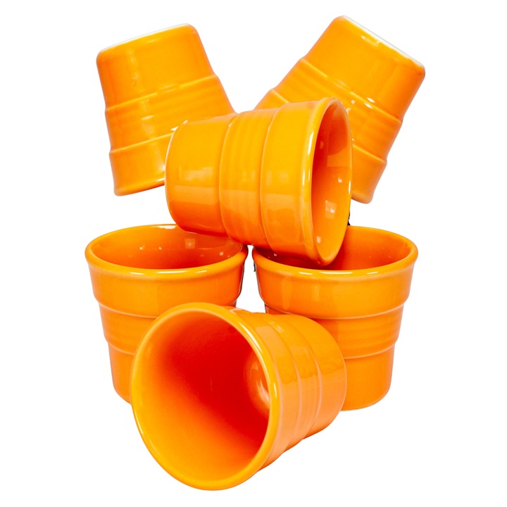 Комплект от 6 чаши, Cesiro, 90 ml, Tropical Orange