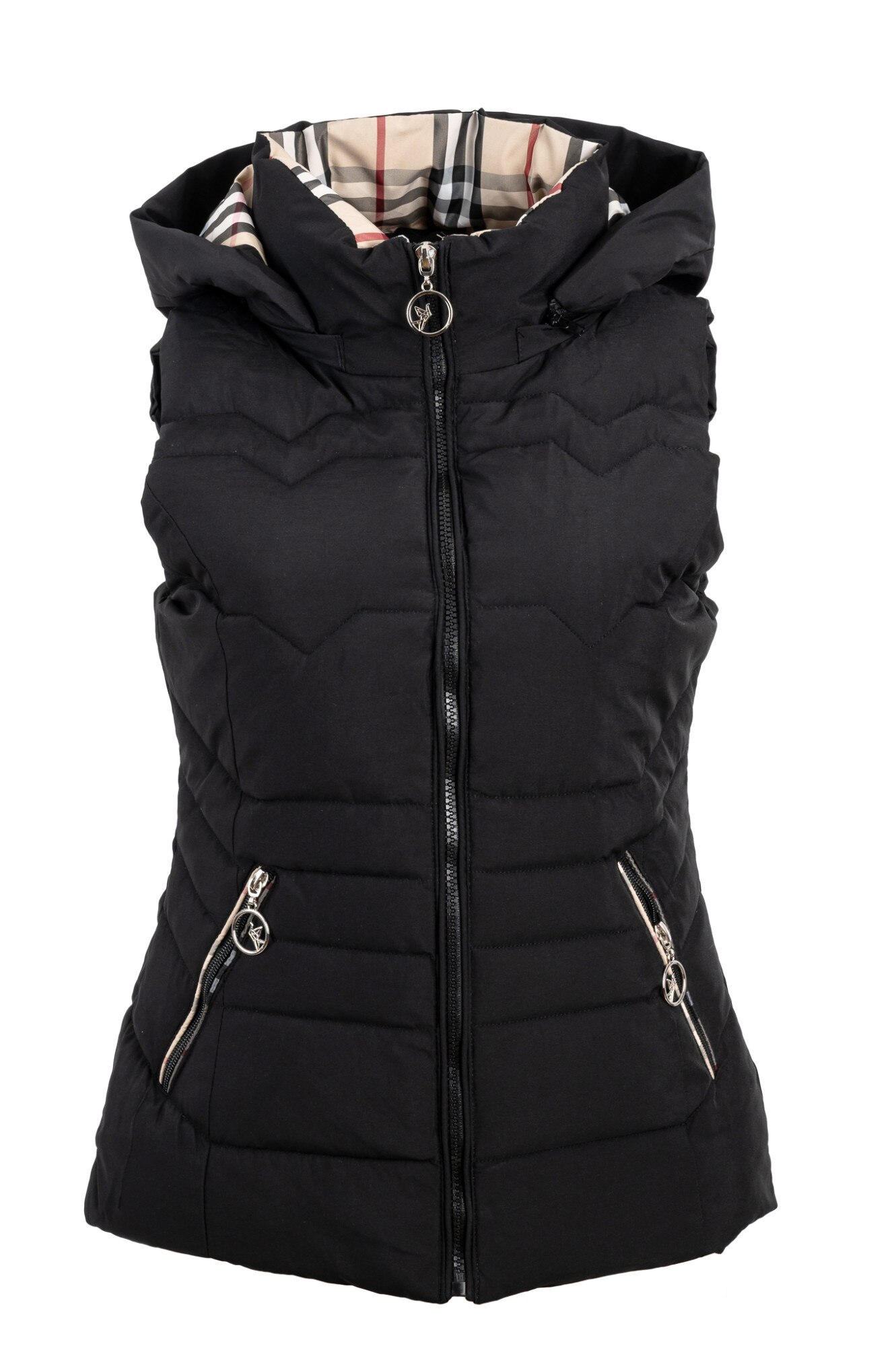 Vesta lunga cu gluga 618, Negru