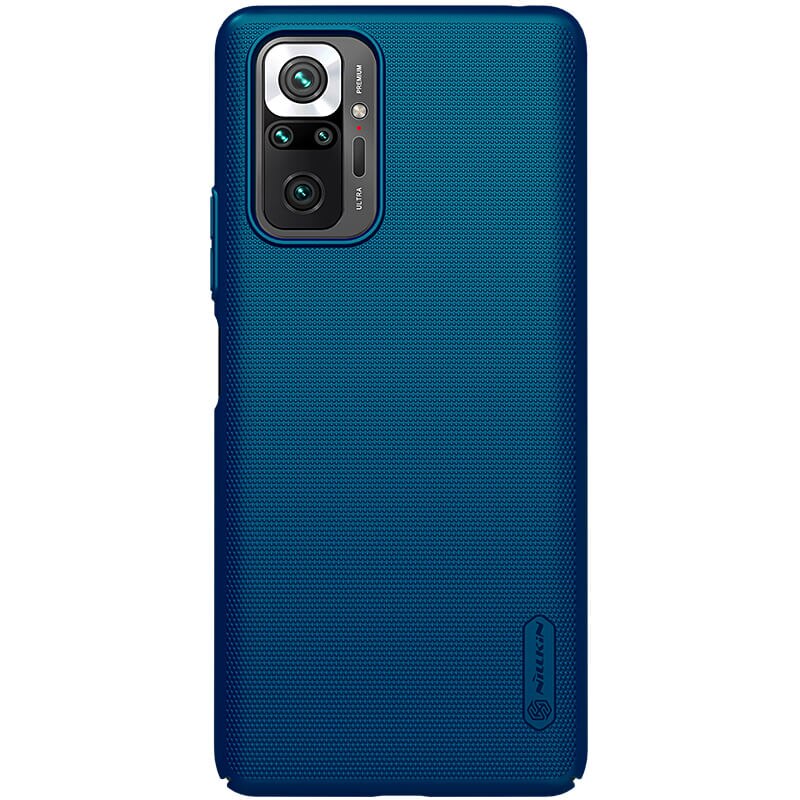 Husa protectie spate, din plastic texturat, albastru, pentru Xiaomi Redmi Note 10 Pro/Note 10 Pro Max