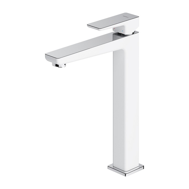 OMNIRES PARMA mosdócsaptelep, fehér króm felület, perlátor, pultra szerelhető