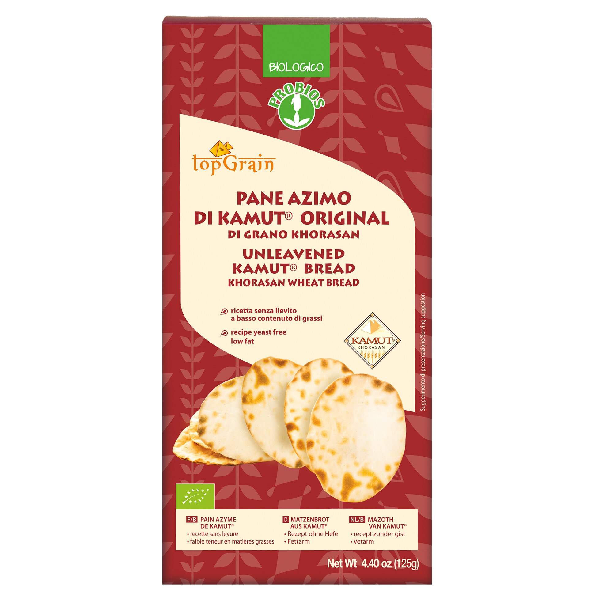 Bio Paine Matzo Original din Grau Kamut, Fara Drojdie, Probios, 125g