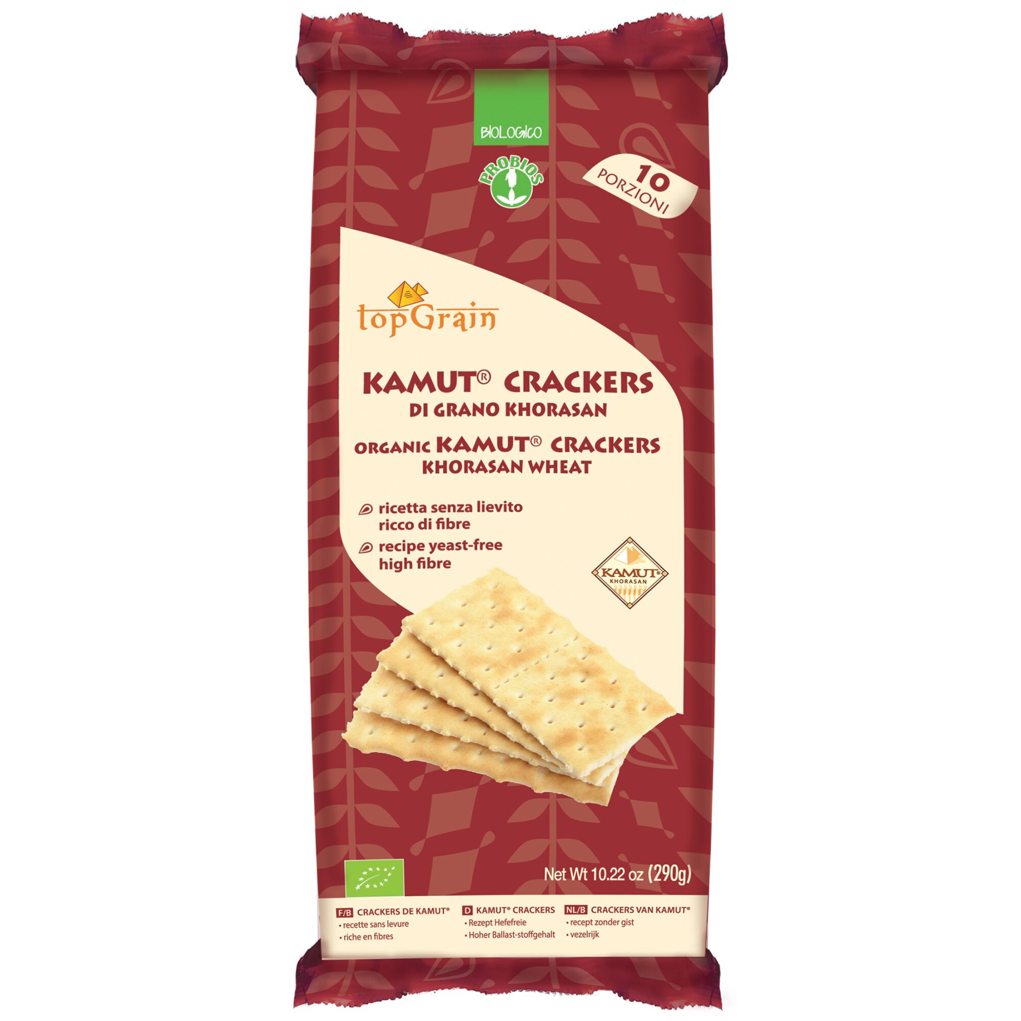 Bio Crackers din Grau Kamut, Fara Drojdie, Probios, 290g