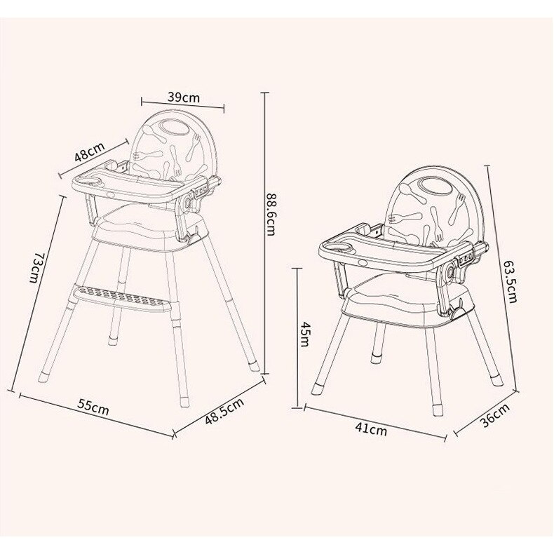 Scaun de masa 3in1 Little Mom Booster Gray