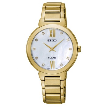 Ceas de dama Seiko Solar SUP384P1, Cristale Swarovski, Auriu Ceas de dama Seiko Solar SUP384P1, Cristale Swarovski, Auriu