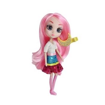 Papusa Shibajuku Suki, rochita multicolora, 15 cm Papusa Shibajuku Suki, rochita multicolora, 15 cm