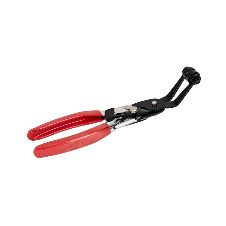 Cleste curbat, pentru coliere elastice, rosu/negru