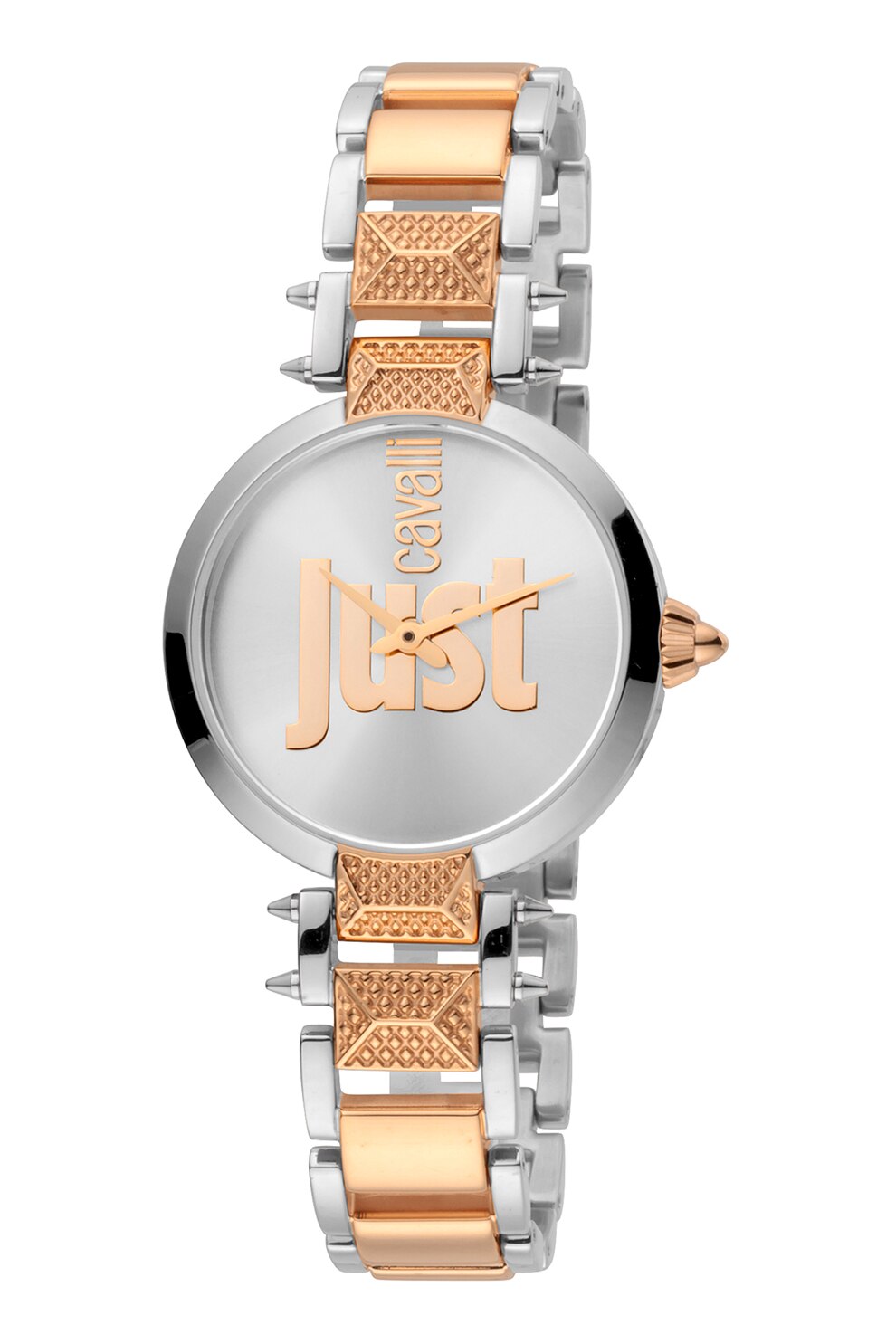 JUST CAVALLI, Ceas din otel inoxidabil, Argintiu/Auriu rose
