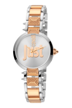 JUST CAVALLI, Ceas din otel inoxidabil, Argintiu/Auriu rose JUST CAVALLI, Ceas din otel inoxidabil, Argintiu/Auriu rose