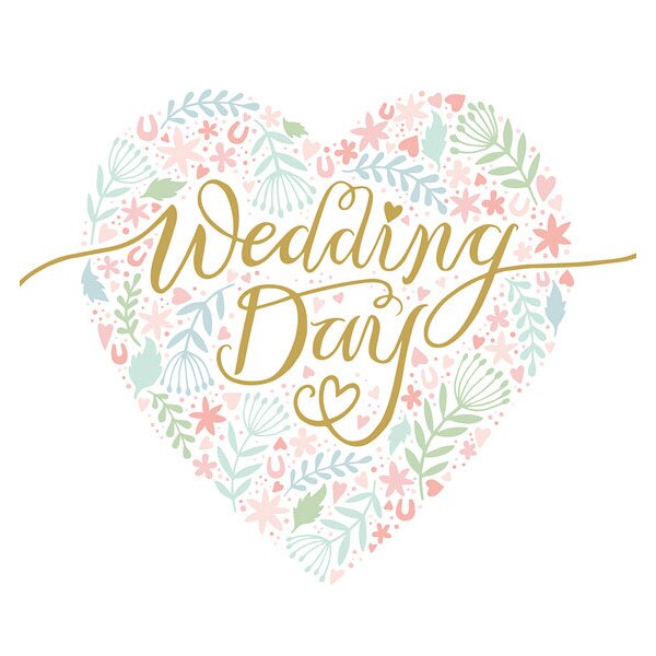 Felicitare - Wedding Day - Heart, Multicolor, Cu mesaj, Carton
