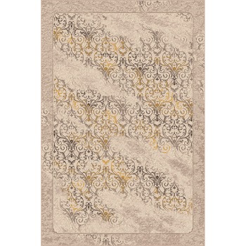 Covor Modern, Iris Paun, Bej / Auriu, 60x110 cm, 1800 gr/mp Covor Modern, Iris Paun, Bej / Auriu, 60x110 cm, 1800 gr/mp