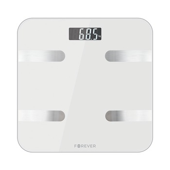 Cantar Forever Bluetooth 4.0 Smart Scale AS-100, 17 parametri, Alb, TLF-BBL3008 Cantar Forever Bluetooth 4.0 Smart Scale AS-100, 17 parametri, Alb, TLF-BBL3008