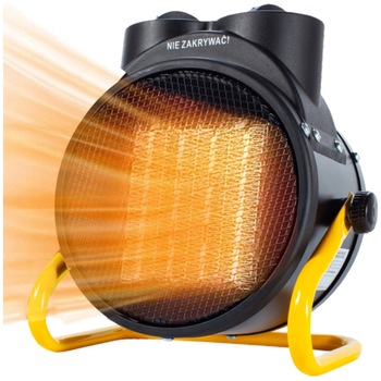 Aeroterma electrica Maltec 107958 INFERNO, 2000 W, 3 trepte putere, 220-240 V, 198 m3/h debit aer, 40 m2 suprafata maxima, IP20, termostat Aeroterma electrica Maltec 107958 INFERNO, 2000 W, 3 trepte putere, 220-240 V, 198 m3/h debit aer, 40 m2 suprafata maxima, IP20, termostat