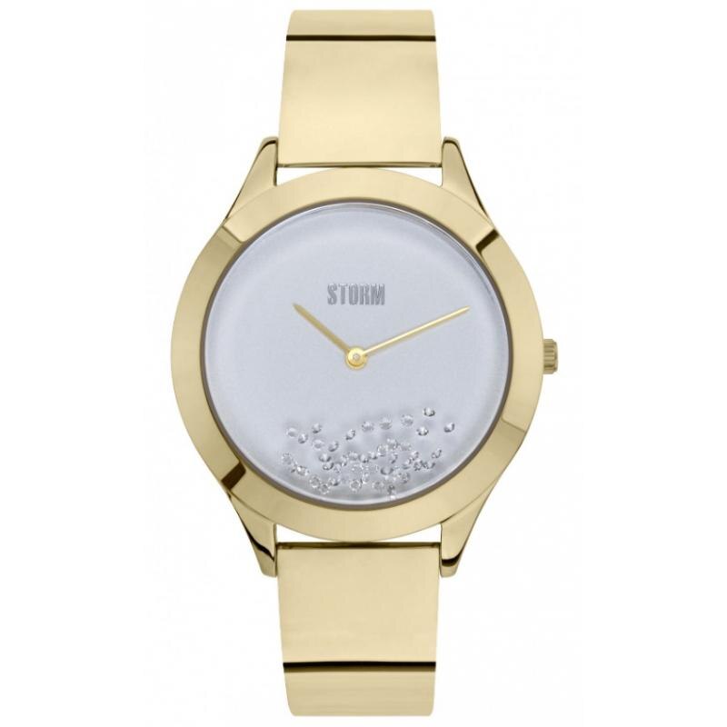 Ceas de dama Storm Calystia Gold 47437, Cristale Swarovski, Auriu