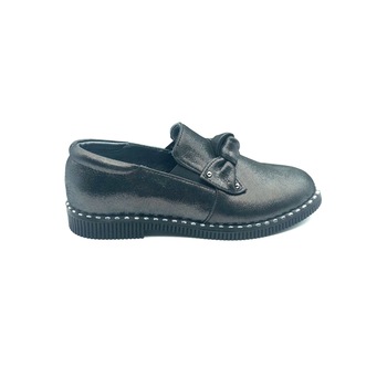 Pantofi ortopedici copii Sibel Bebe NV0027, Piele naturala, Negru sidef