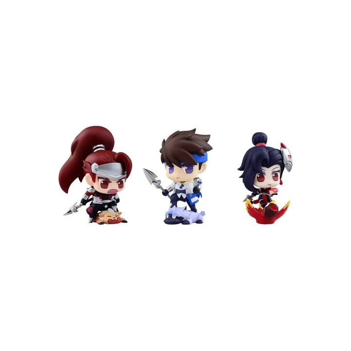 3 db figurából álló készlet: King Of Glory Qset Han Xin, Zhao Yun és A Ke, 6 cm, többszínű