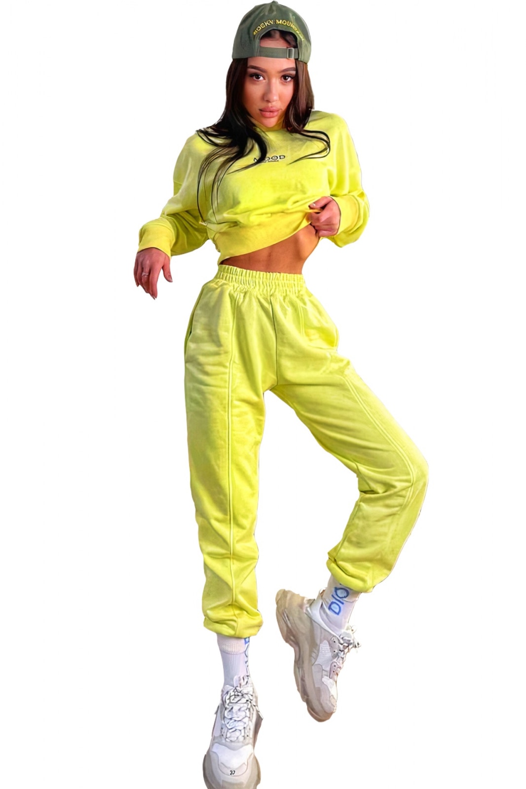 Trening dama bumbac, set doua piese, Embody Mood, Galben