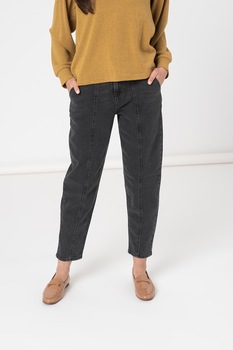 b.young, Blugi mom fit cu 4 buzunare, Gri antracit b.young, Blugi mom fit cu 4 buzunare, Gri antracit