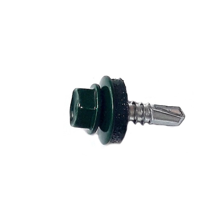 Set 100 Surub autoforant 4.8x19 mm, Verde RAL 6005