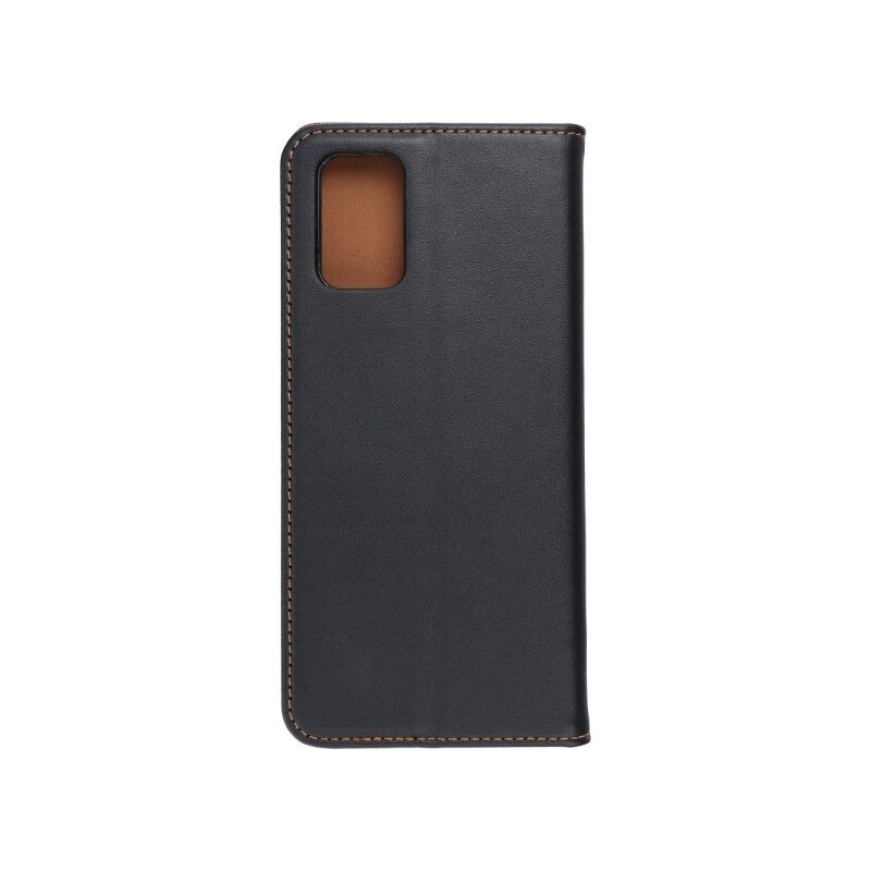 Husa Tip Carte Forcell Smart Pro Case Compatibila Cu Samsung Galaxy A02s, Piele Naturala, Negru