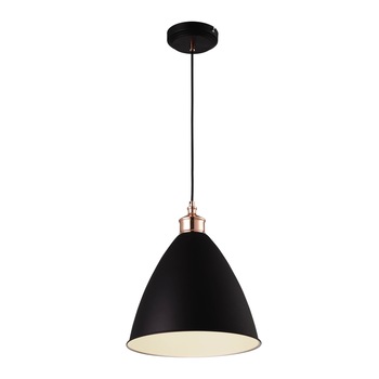 Lustra K-8005-1 BK WATSO ,Negru, cu 1 sursa de iluminare, E27, 60 W Lustra K-8005-1 BK WATSO ,Negru, cu 1 sursa de iluminare, E27, 60 W