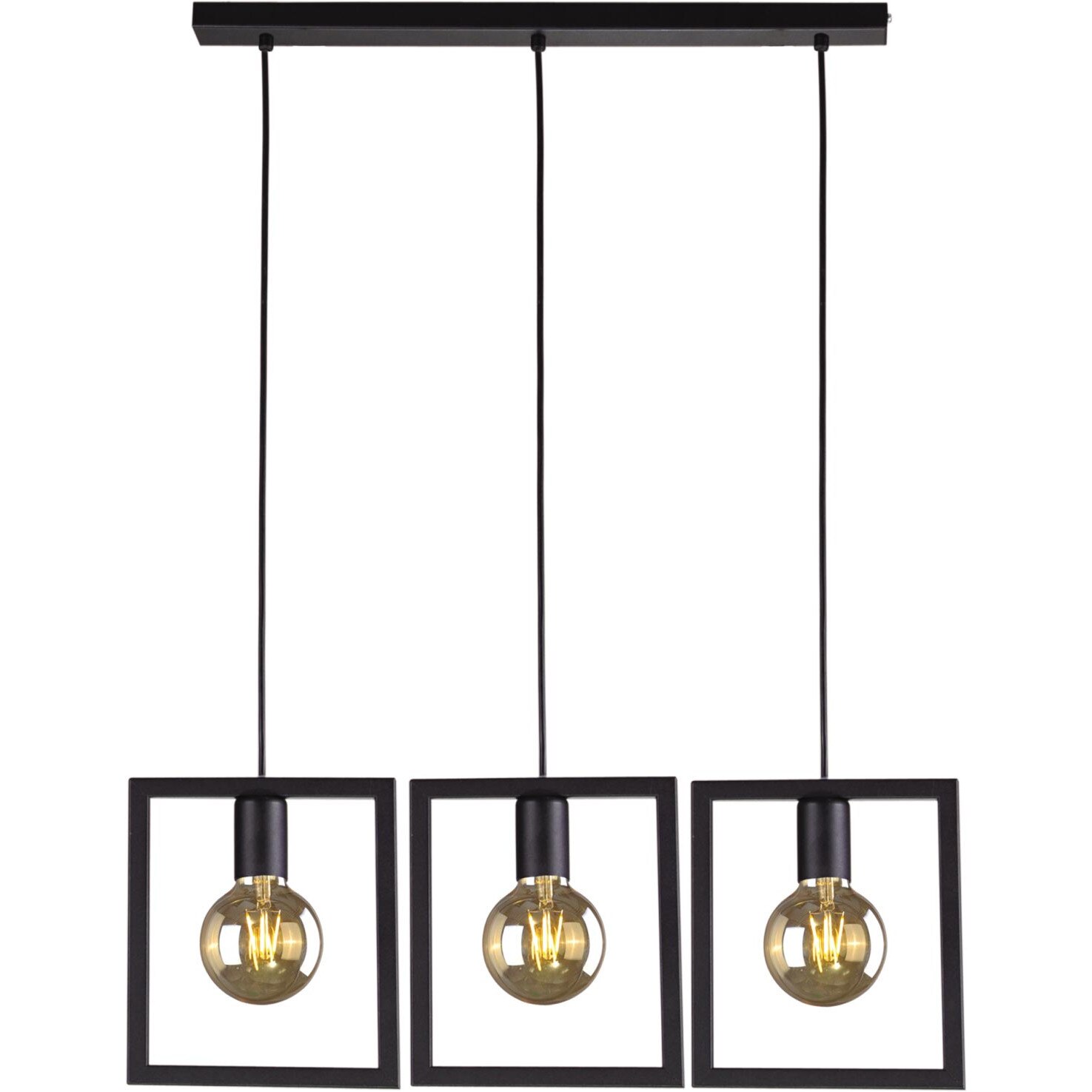 Lustra K-4033 LAVAYA,Negru, cu 3 surse de iluminare, E27, 60 W