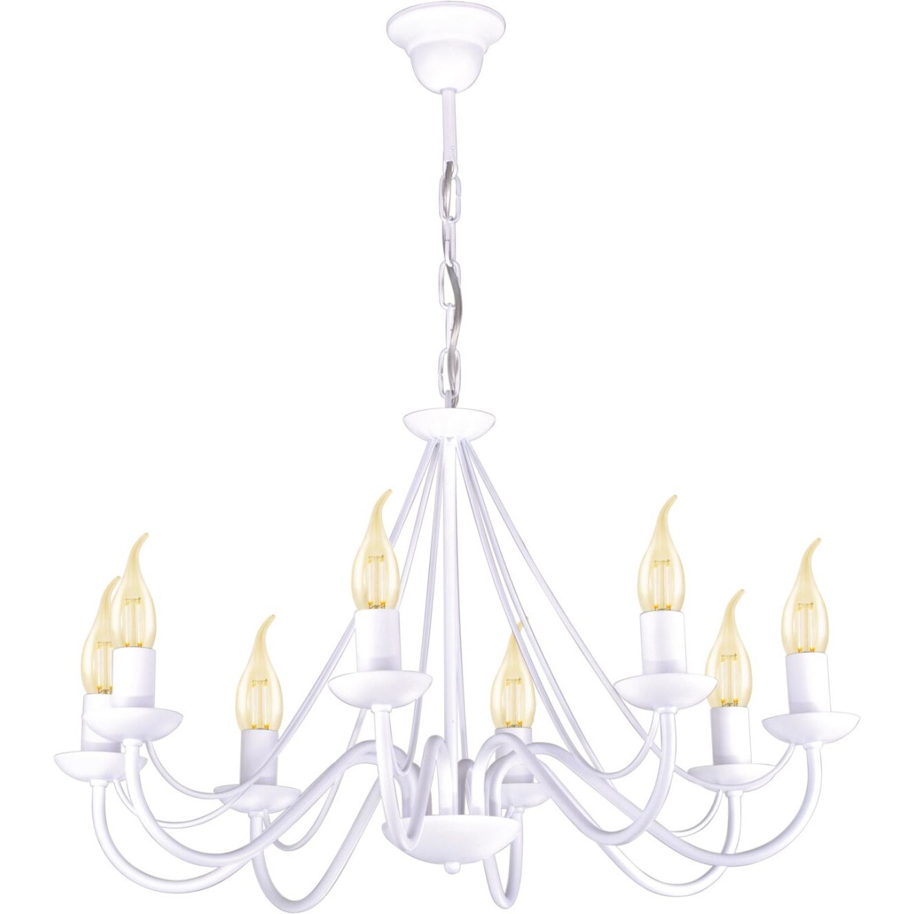 Lustra K-3997 BARTEZ II,Alb, cu 8 surse de iluminare, E14, 60 W